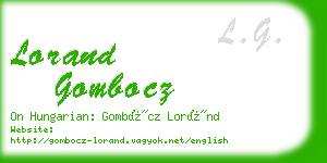 lorand gombocz business card